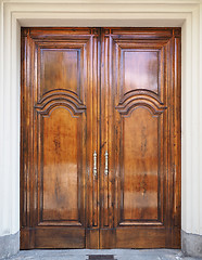 Image showing Ancient wooden door