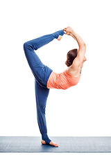 Image showing Woman doing yoga asana Natarajasana