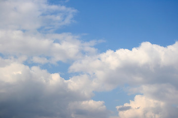 Image showing Clouds in the blue sky.