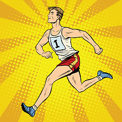 Image showing Runner male runner summer games athletics