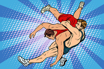 Image showing Greco Roman wrestling men