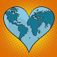 Image showing Heart earth planet