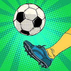 Image showing Kick a soccer ball