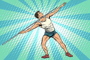 Image showing Javelin thrower athletics summer sports games