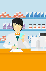 Image showing Pharmacist taking notes.