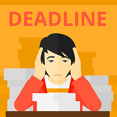 Image showing Man having problem with deadline.