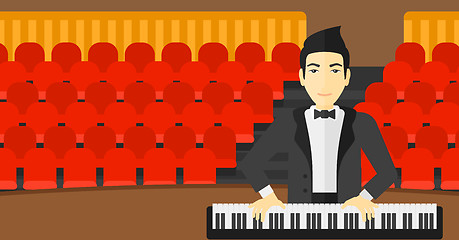 Image showing Man playing piano.