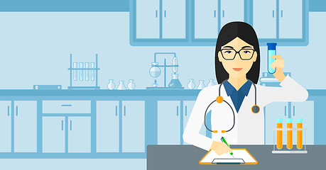 Image showing Laboratory assistant working.