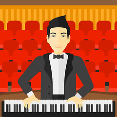 Image showing Man playing piano.