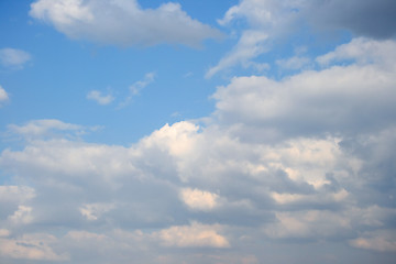 Image showing Clouds in the blue sky.