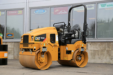 Image showing Cat CB24B Utility Compactor on a Yard