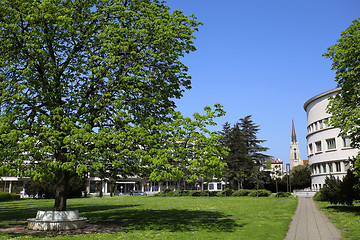 Image showing View on Mary Church and Banovina palace, Parliament building of 