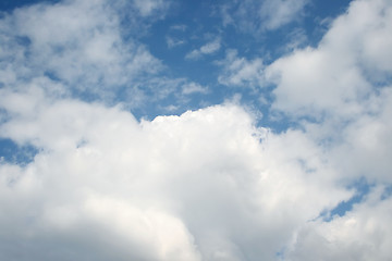 Image showing Clouds in the blue sky.