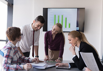 Image showing startup business team on meeting at modern office