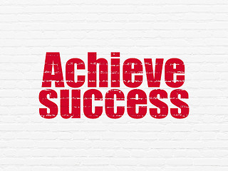 Image showing Finance concept: Achieve Success on wall background