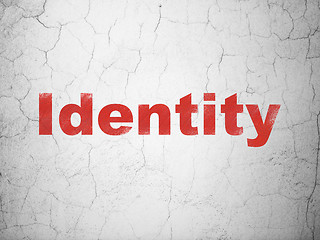 Image showing Security concept: Identity on wall background
