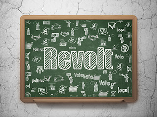 Image showing Political concept: Revolt on School board background