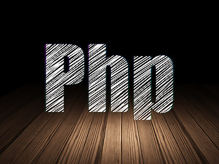 Image showing Software concept: Php in grunge dark room