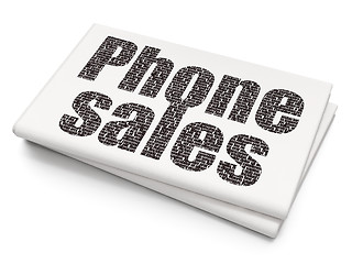 Image showing Marketing concept: Phone Sales on Blank Newspaper background