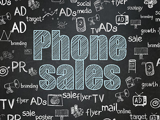 Image showing Advertising concept: Phone Sales on School board background