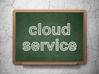 Image showing Cloud technology concept: Cloud Service on chalkboard background