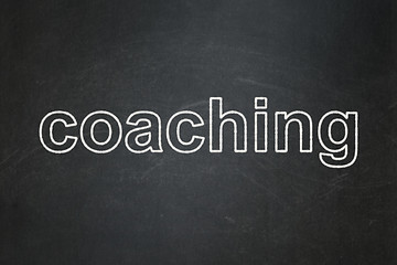 Image showing Learning concept: Coaching on chalkboard background