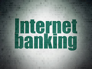 Image showing Money concept: Internet Banking on Digital Paper background