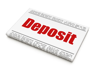 Image showing Money concept: newspaper headline Deposit