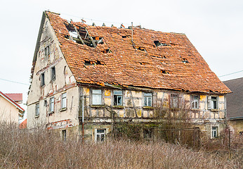 Image showing rundown old farmhouse