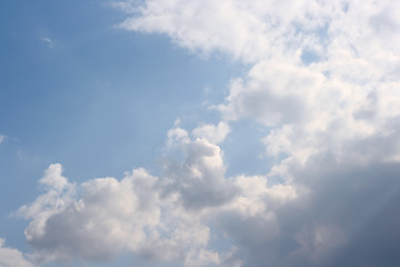 Image showing Clouds in the blue sky.