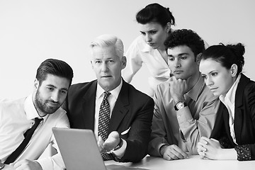 Image showing business people group on meeting at modern startup office