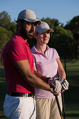 Image showing portrait of couple on golf course