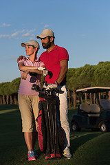 Image showing portrait of couple on golf course