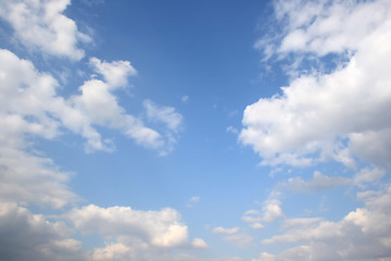 Image showing Clouds in the blue sky.