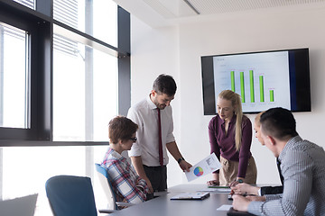 Image showing startup business team on meeting at modern office