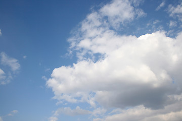 Image showing Clouds in the blue sky.