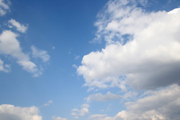 Image showing Clouds in the blue sky.