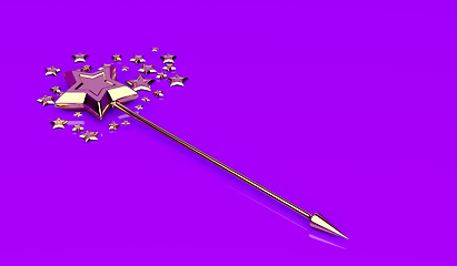 Image showing Magic wand with stars