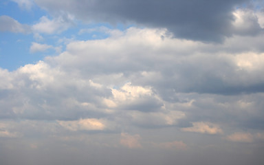 Image showing Clouds in the blue sky.