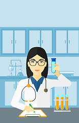 Image showing Laboratory assistant working.
