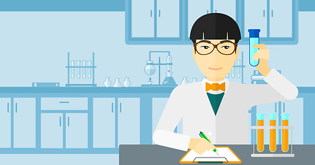 Image showing Laboratory assistant working.