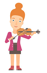 Image showing Woman playing violin.