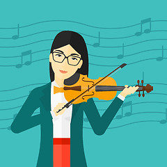 Image showing Woman playing violin.
