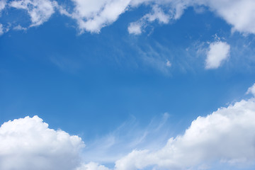 Image showing Blue sky and white clouds