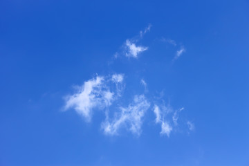 Image showing Lonely group of white clouds