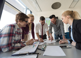 Image showing startup business team on meeting at modern office