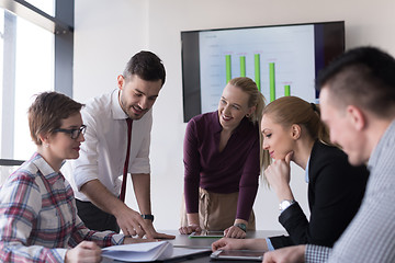 Image showing startup business team on meeting at modern office