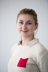 Image showing portrait of female student in library