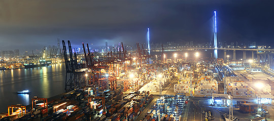 Image showing Container port in Hong Kong 