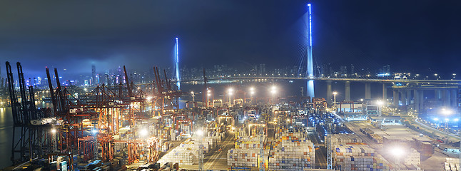 Image showing Container port in Hong Kong 